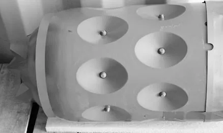 Warhead casing of the seized Ghadir missile